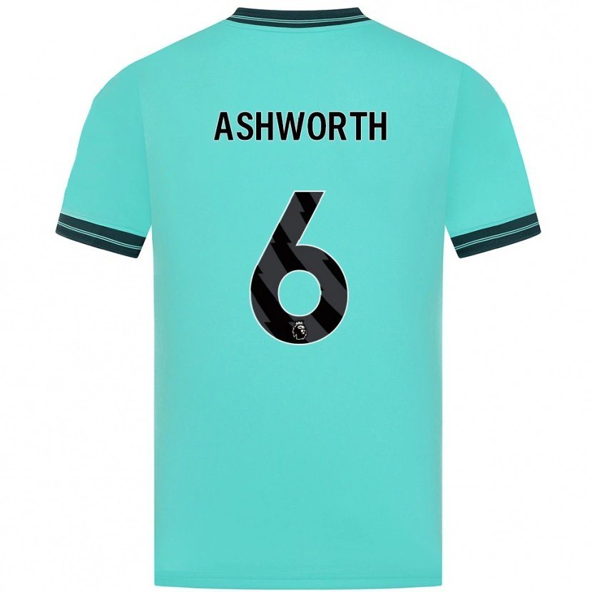 Danxen Kinderen Finn Ashworth #6 Hemelsblauw Groen Uitshirt Uittenue 2025/26 T-Shirt