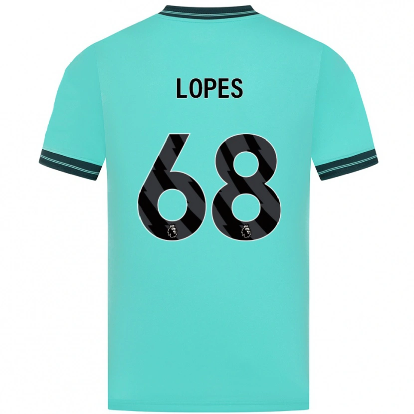 Danxen Kinderen Leo Lopes #68 Hemelsblauw Groen Uitshirt Uittenue 2025/26 T-Shirt