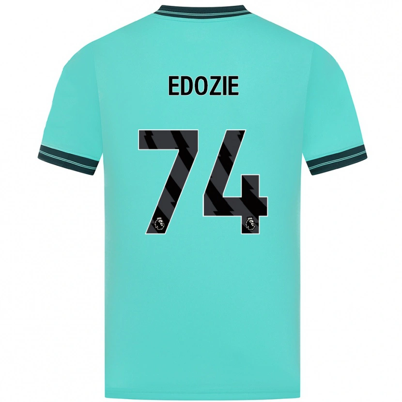Danxen Kinderen Tom Edozie #74 Hemelsblauw Groen Uitshirt Uittenue 2025/26 T-Shirt