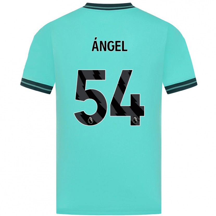 Danxen Kinderen Dani Ángel #54 Hemelsblauw Groen Uitshirt Uittenue 2025/26 T-Shirt
