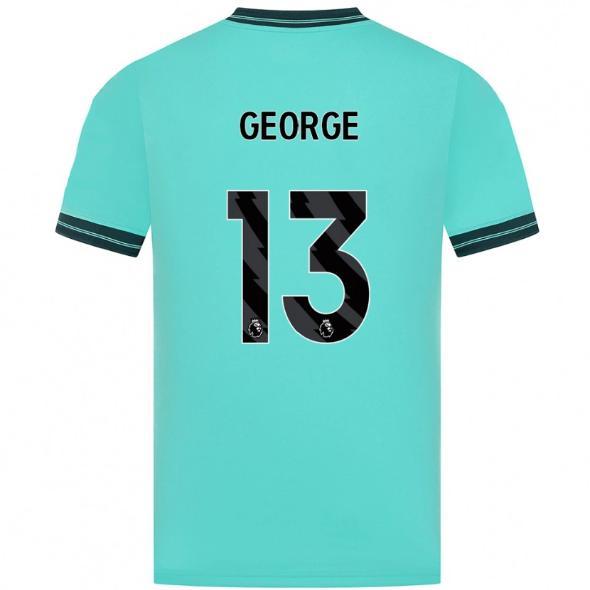 Danxen Kinderen Harry George #13 Hemelsblauw Groen Uitshirt Uittenue 2025/26 T-Shirt