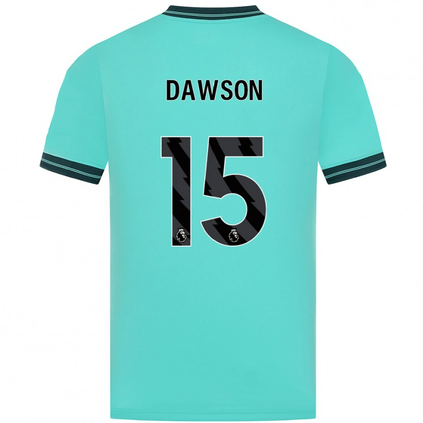 Danxen Kinderen Craig Dawson #15 Hemelsblauw Groen Uitshirt Uittenue 2025/26 T-Shirt