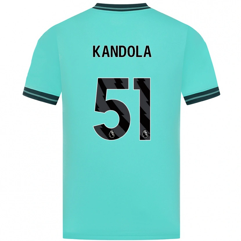 Danxen Kinderen Kam Kandola #51 Hemelsblauw Groen Uitshirt Uittenue 2025/26 T-Shirt