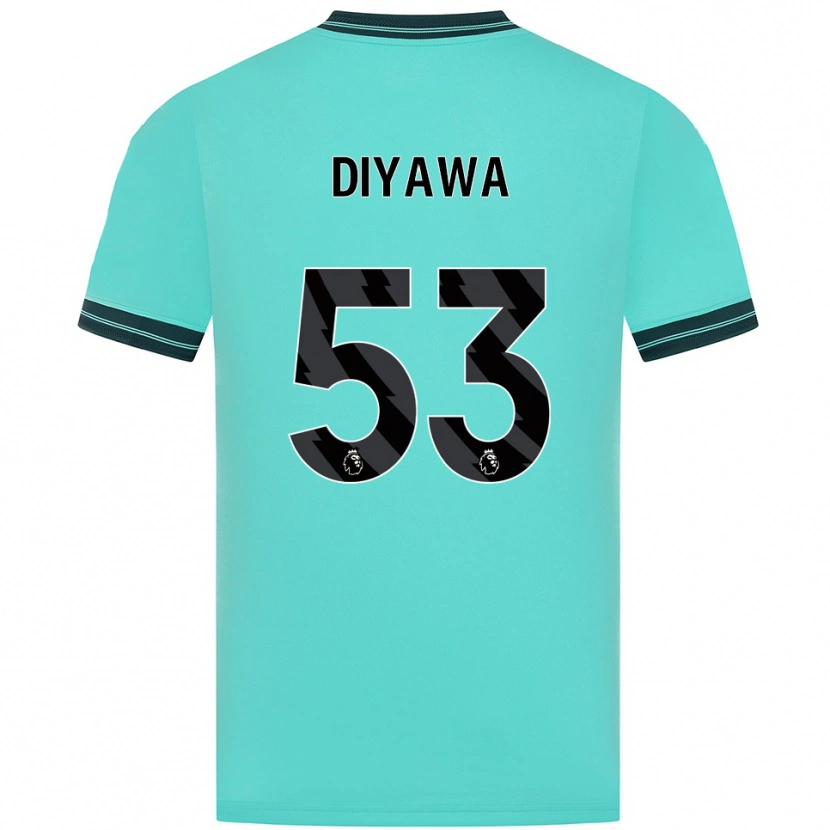 Danxen Kinderen Aaron Keto Diyawa #53 Hemelsblauw Groen Uitshirt Uittenue 2025/26 T-Shirt