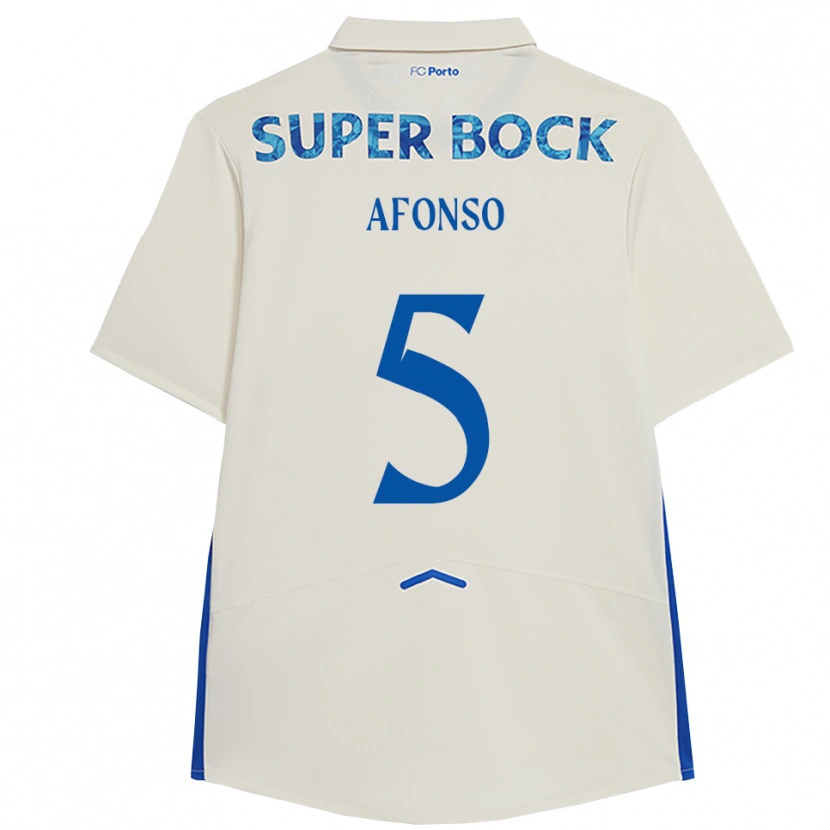 Danxen Kinderen Zé Afonso #5 Wit Blauw Thuisshirt Derde Tenue 2025/26 T-Shirt