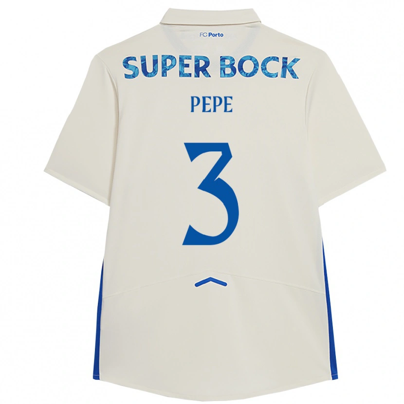 Danxen Kinderen Pepe #3 Wit Blauw Thuisshirt Derde Tenue 2025/26 T-Shirt