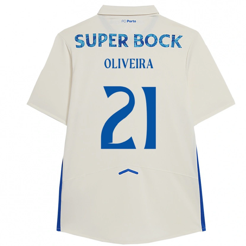 Danxen Kinderen Gonçalo Oliveira #21 Wit Blauw Thuisshirt Derde Tenue 2025/26 T-Shirt