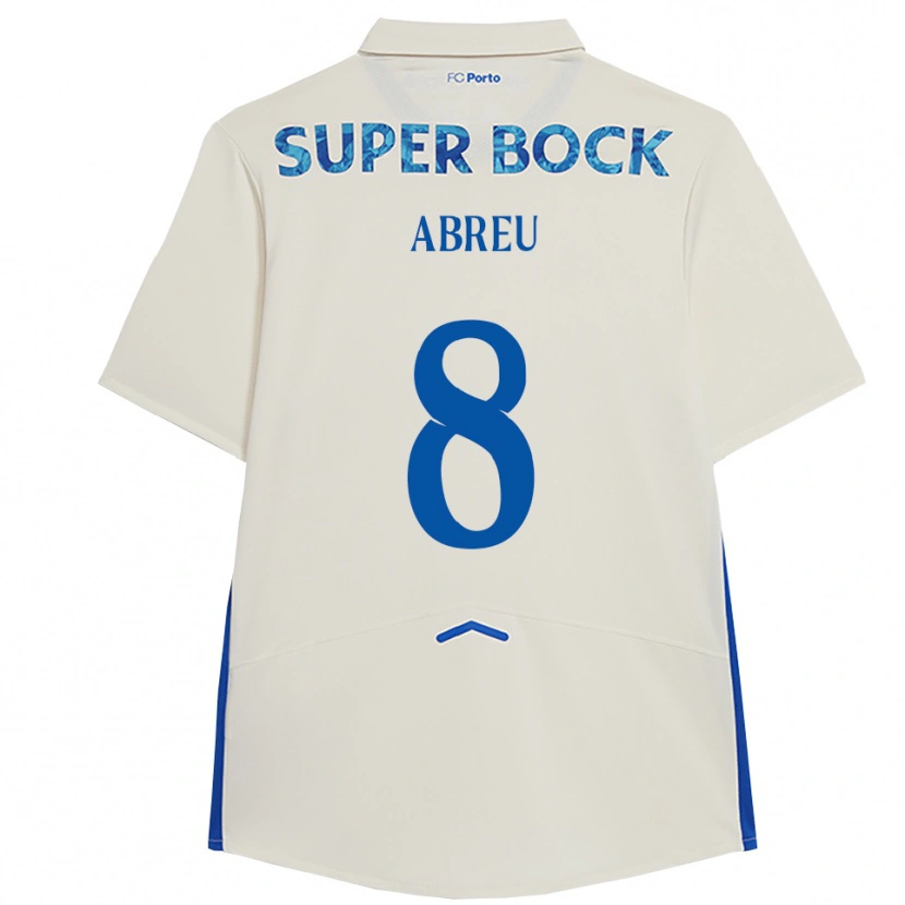 Danxen Kinderen João Abreu #8 Wit Blauw Thuisshirt Derde Tenue 2025/26 T-Shirt