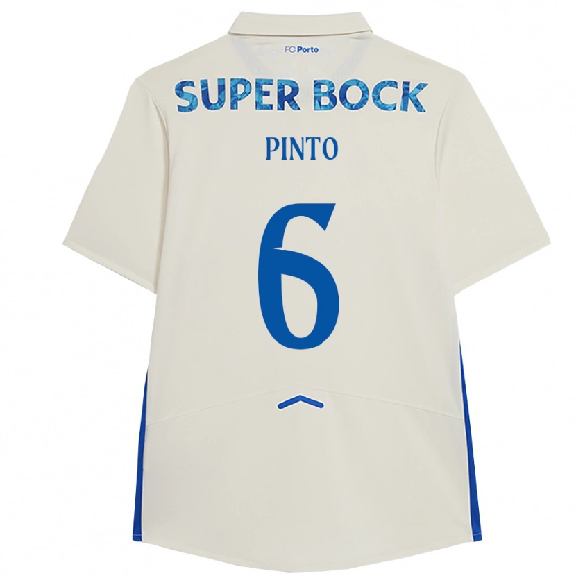 Danxen Kinderen Gonçalo Pinto #6 Wit Blauw Thuisshirt Derde Tenue 2025/26 T-Shirt
