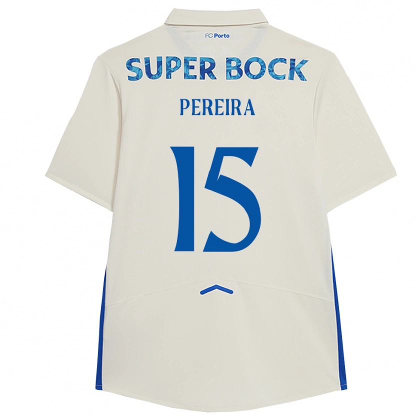 Danxen Kinderen Yoan Pereira #15 Wit Blauw Thuisshirt Derde Tenue 2025/26 T-Shirt