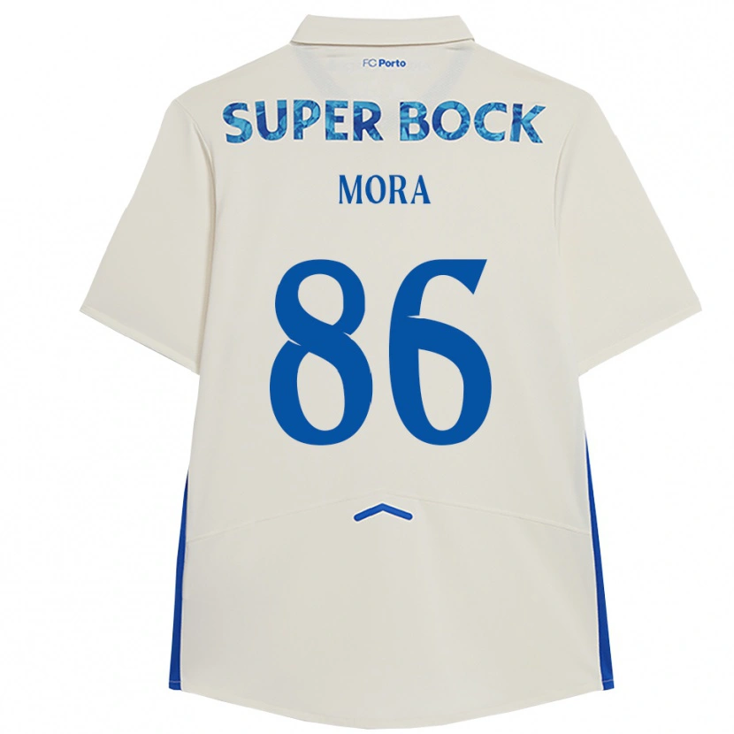 Danxen Kinderen Rodrigo Mora #86 Wit Blauw Thuisshirt Derde Tenue 2025/26 T-Shirt