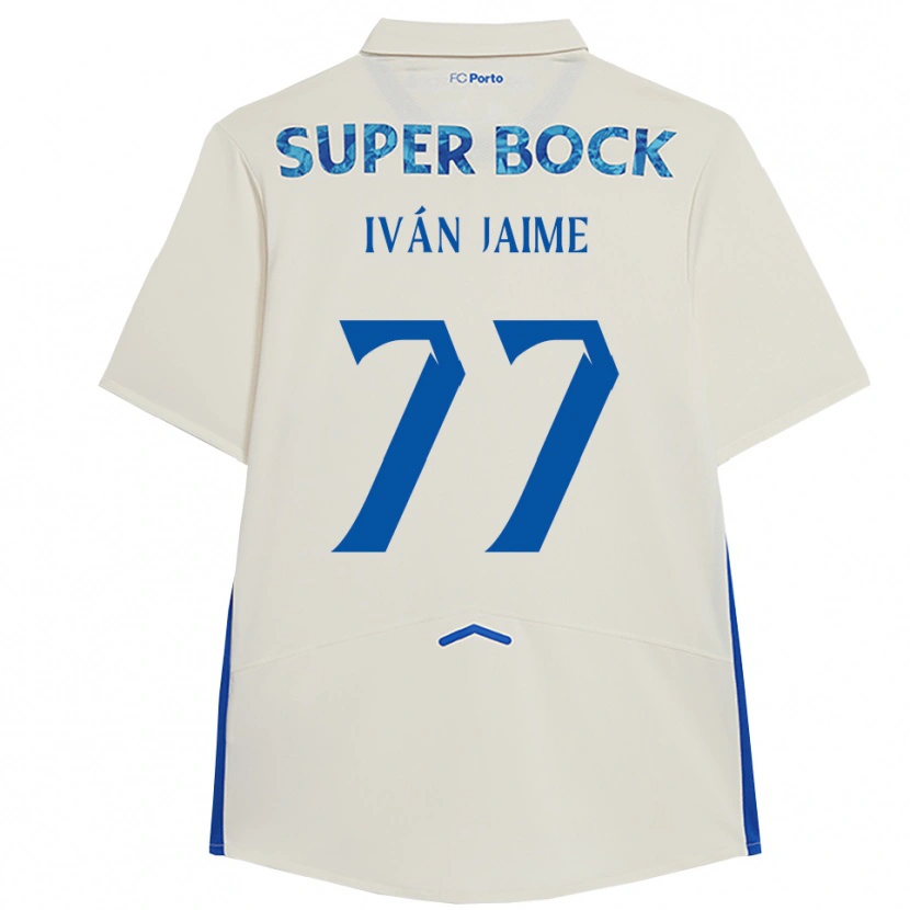 Danxen Kinderen Iván Jaime #77 Wit Blauw Thuisshirt Derde Tenue 2025/26 T-Shirt