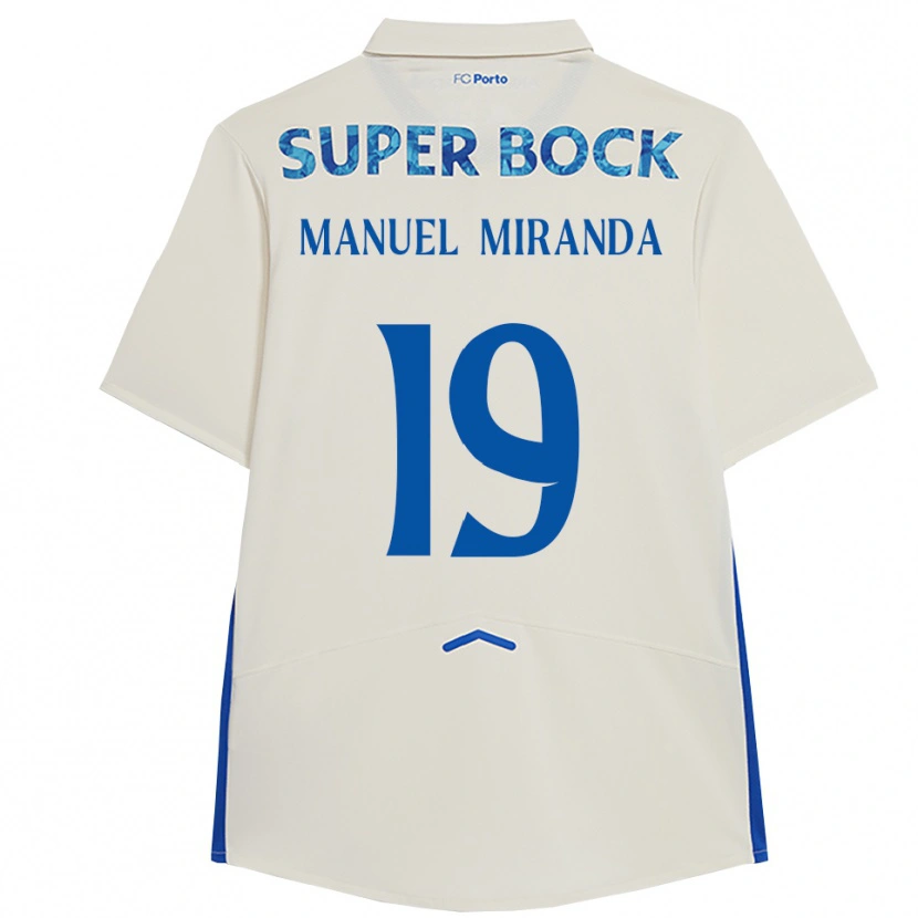 Danxen Kinderen Manuel Miranda #19 Wit Blauw Thuisshirt Derde Tenue 2025/26 T-Shirt