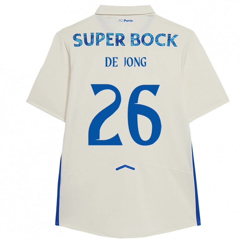 Danxen Kinderen Luuk De Jong #26 Wit Blauw Thuisshirt Derde Tenue 2025/26 T-Shirt