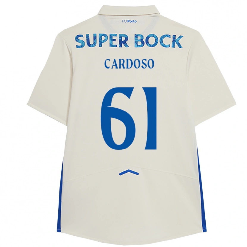 Danxen Kinderen Ivan Cardoso #61 Wit Blauw Thuisshirt Derde Tenue 2025/26 T-Shirt