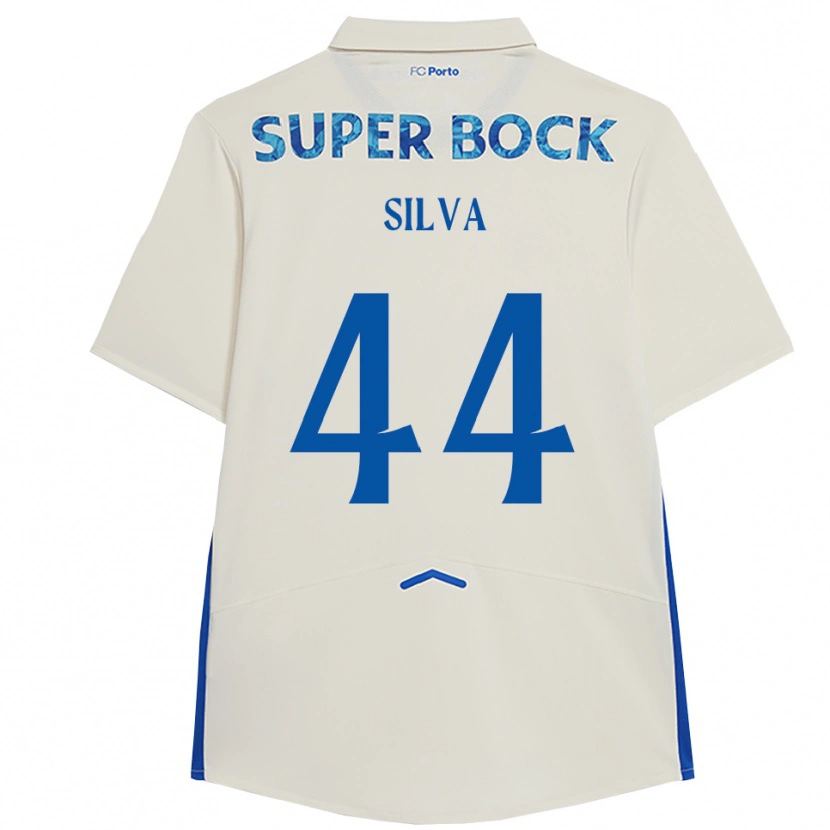 Danxen Kinderen Felipe Silva #44 Wit Blauw Thuisshirt Derde Tenue 2025/26 T-Shirt