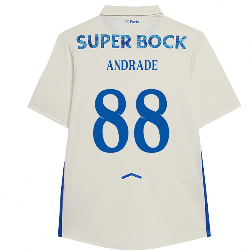 Danxen Kinderen Domingos Andrade #88 Wit Blauw Thuisshirt Derde Tenue 2025/26 T-Shirt