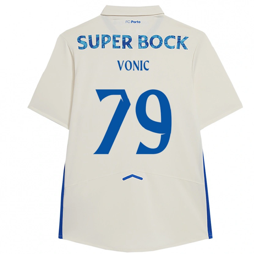 Danxen Kinderen Leonardo Vonic #79 Wit Blauw Thuisshirt Derde Tenue 2025/26 T-Shirt