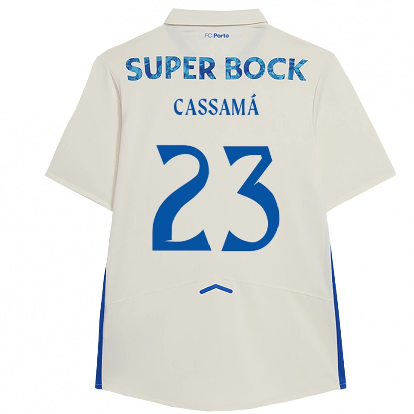 Danxen Kinderen Abdu Cassamá #23 Wit Blauw Thuisshirt Derde Tenue 2025/26 T-Shirt