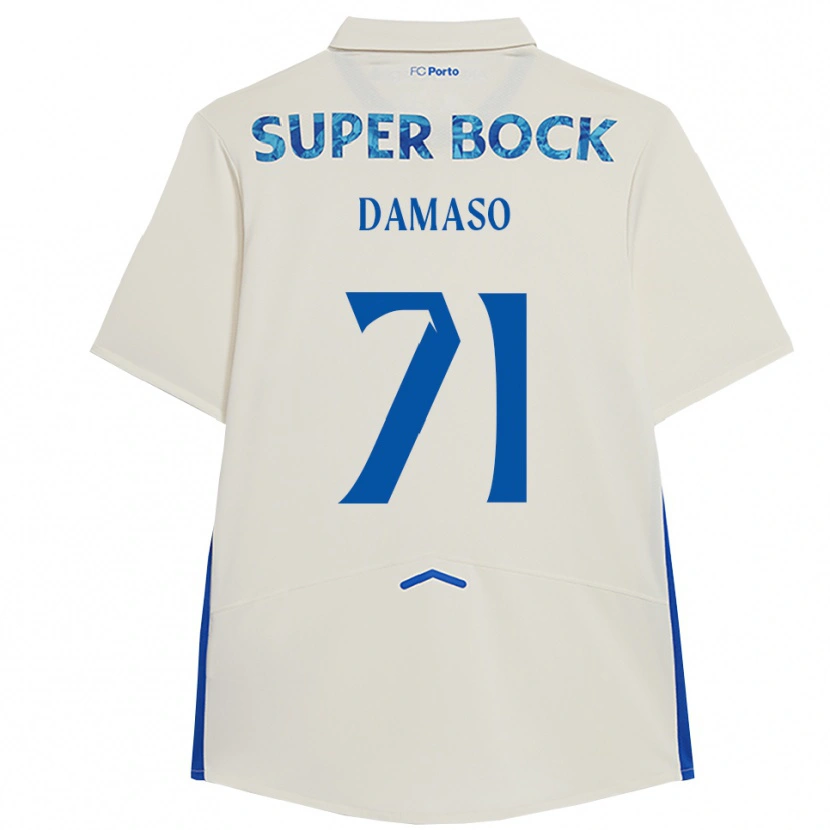 Danxen Kinderen Nico Damaso #71 Wit Blauw Thuisshirt Derde Tenue 2025/26 T-Shirt