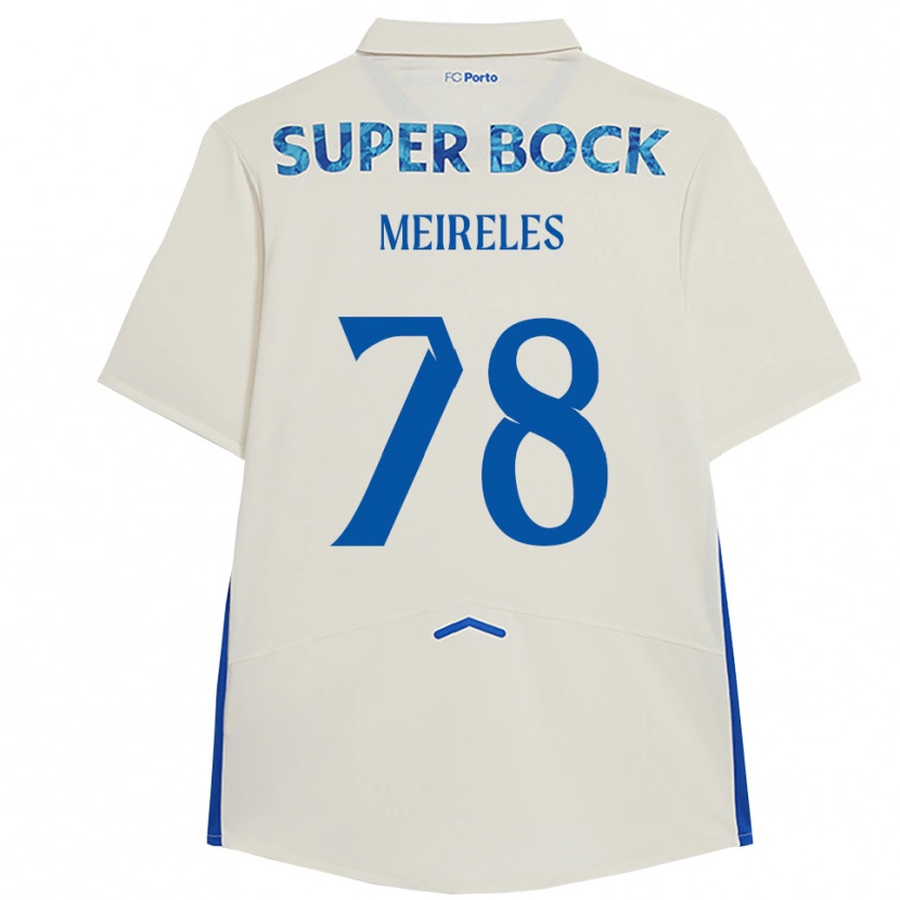 Danxen Kinderen Jorge Meireles #78 Wit Blauw Thuisshirt Derde Tenue 2025/26 T-Shirt