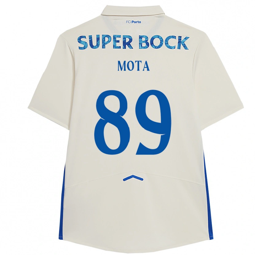 Danxen Kinderen Luís Mota #89 Wit Blauw Thuisshirt Derde Tenue 2025/26 T-Shirt