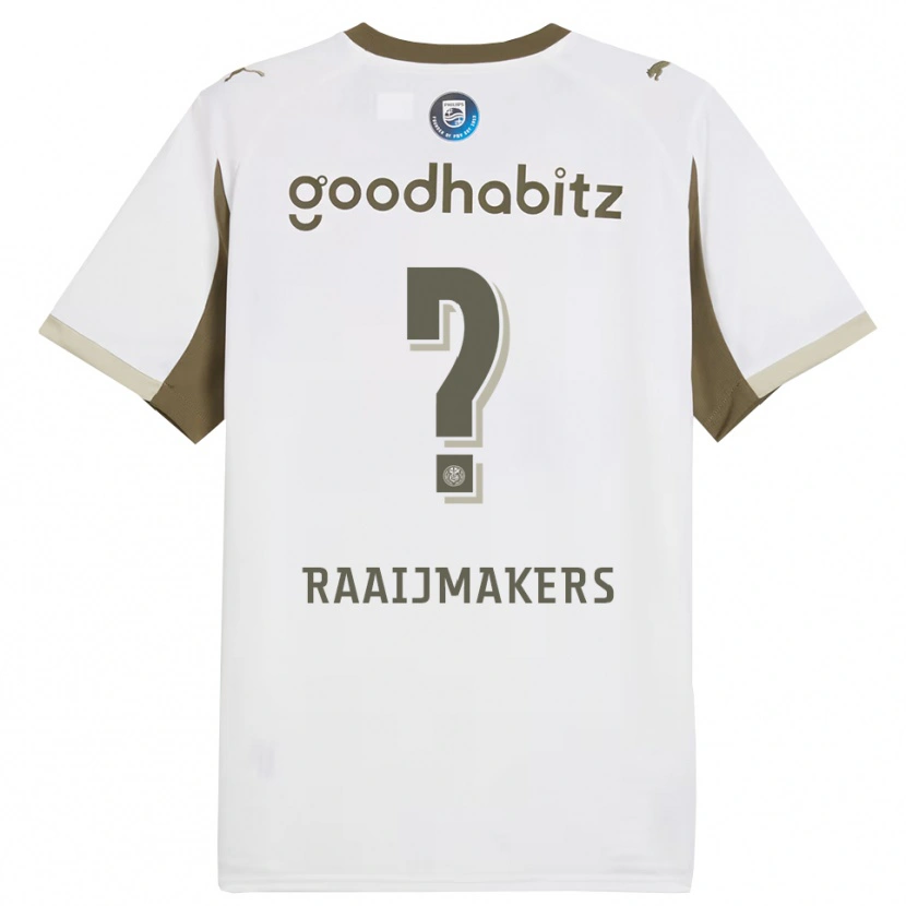 Danxen Kinderen Lars Raaijmakers #0 Wit Grijs Thuisshirt Derde Tenue 2025/26 T-Shirt