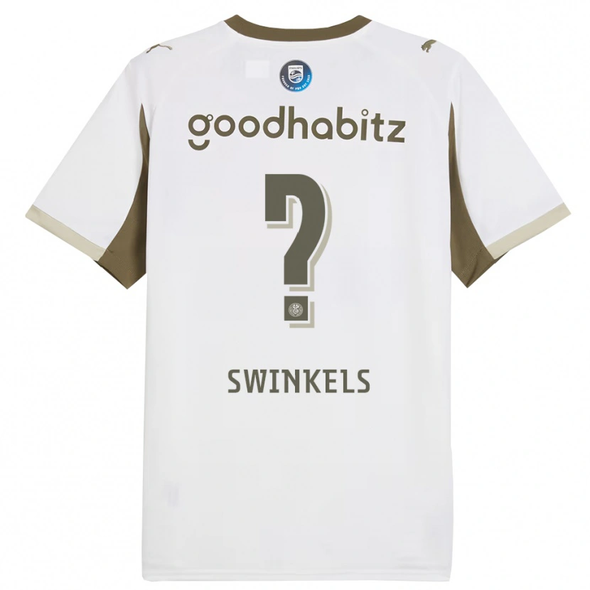 Danxen Kinderen Michal Swinkels #0 Wit Grijs Thuisshirt Derde Tenue 2025/26 T-Shirt