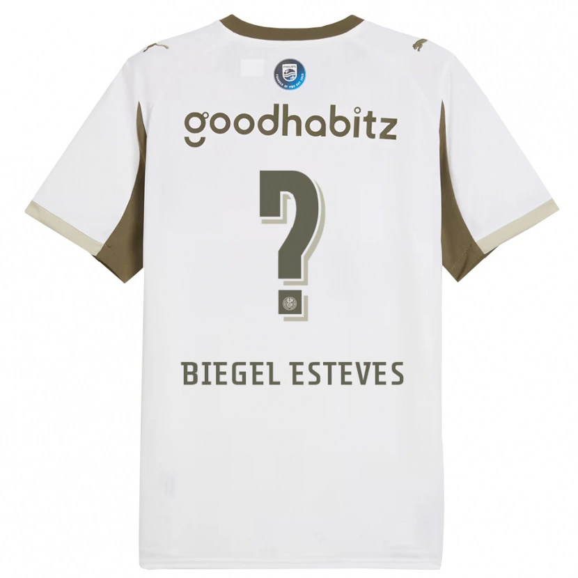 Danxen Kinderen Moon Biegel Esteves #0 Wit Grijs Thuisshirt Derde Tenue 2025/26 T-Shirt