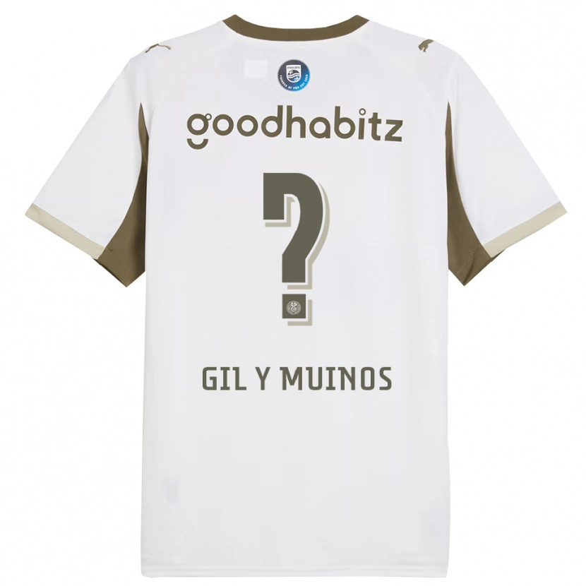 Danxen Kinderen Yael Gil Y Muinos #0 Wit Grijs Thuisshirt Derde Tenue 2025/26 T-Shirt