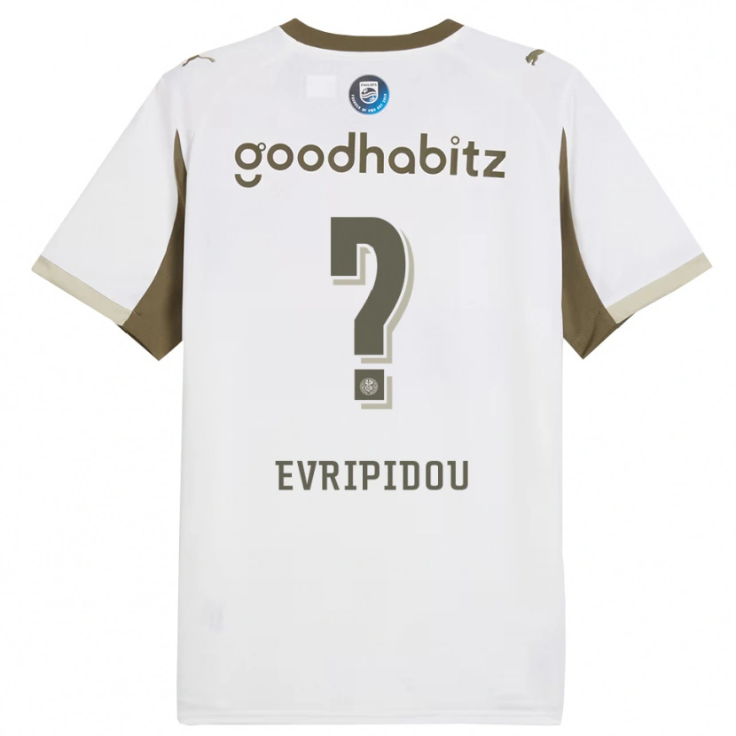 Danxen Kinderen Konstantinos Evripidou #0 Wit Grijs Thuisshirt Derde Tenue 2025/26 T-Shirt
