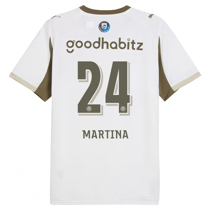 Danxen Kinderen Shijona Martina #24 Wit Grijs Thuisshirt Derde Tenue 2025/26 T-Shirt