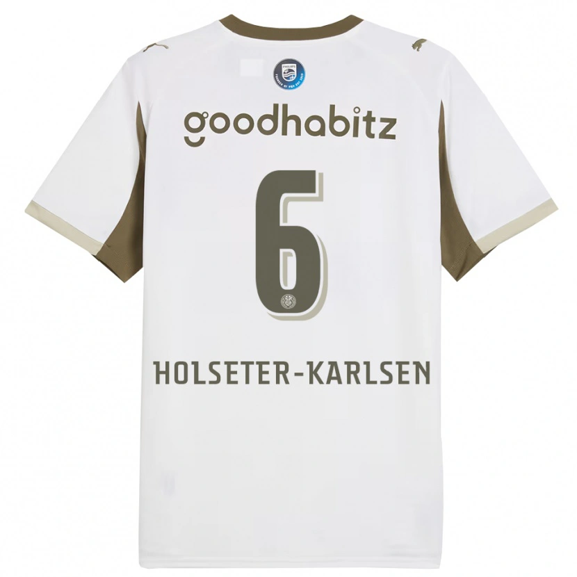 Danxen Kinderen Philip Holseter-Karlsen #6 Wit Grijs Thuisshirt Derde Tenue 2025/26 T-Shirt