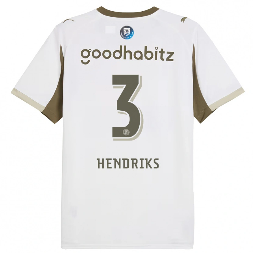 Danxen Kinderen Gwyneth Hendriks #3 Wit Grijs Thuisshirt Derde Tenue 2025/26 T-Shirt