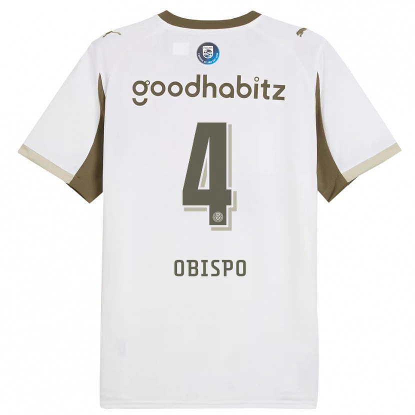Danxen Kinderen Armando Obispo #4 Wit Grijs Thuisshirt Derde Tenue 2025/26 T-Shirt
