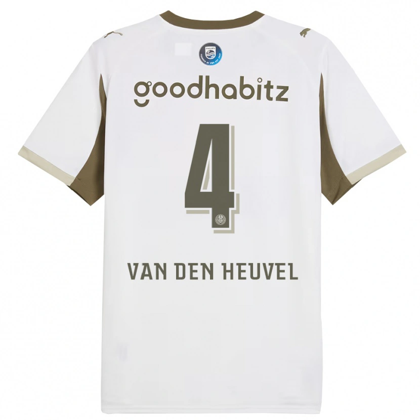 Danxen Kinderen Tim Van Den Heuvel #4 Wit Grijs Thuisshirt Derde Tenue 2025/26 T-Shirt