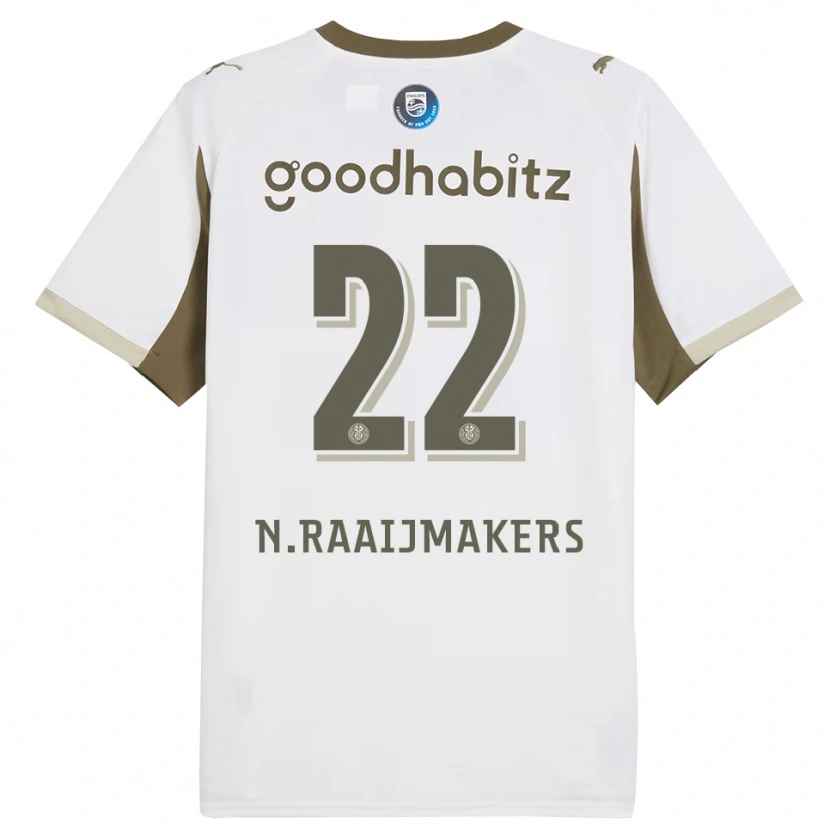 Danxen Kinderen Niels Raaijmakers #22 Wit Grijs Thuisshirt Derde Tenue 2025/26 T-Shirt