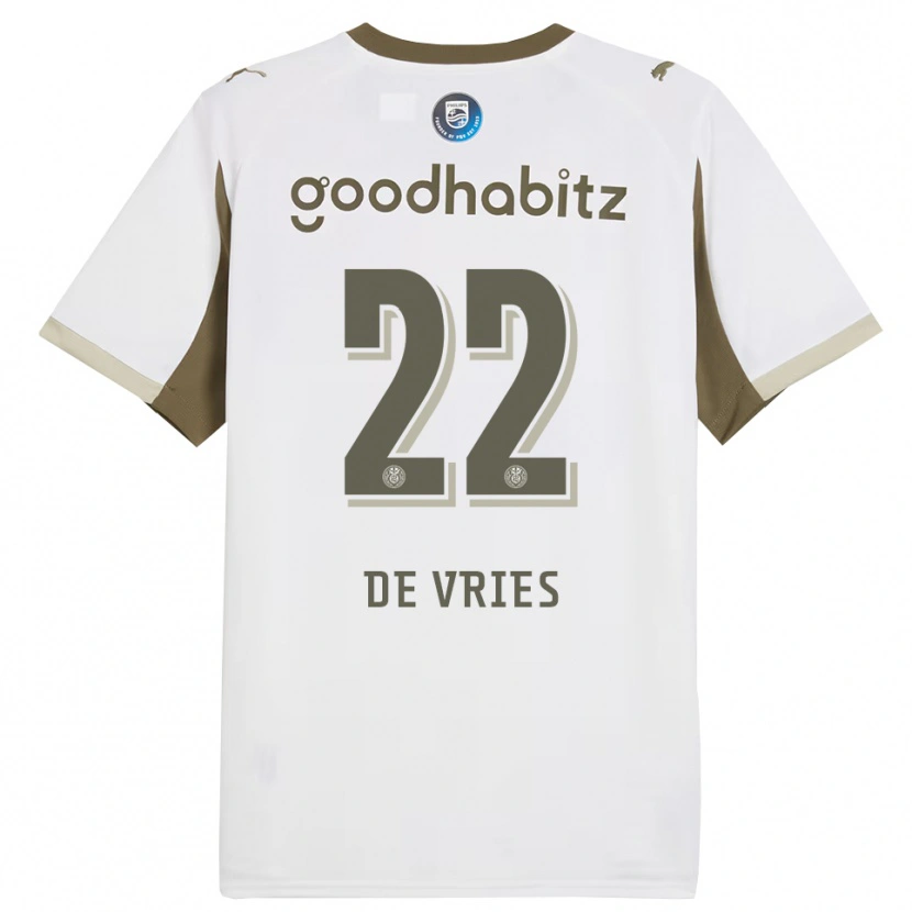 Danxen Kinderen Lyam De Vries #22 Wit Grijs Thuisshirt Derde Tenue 2025/26 T-Shirt