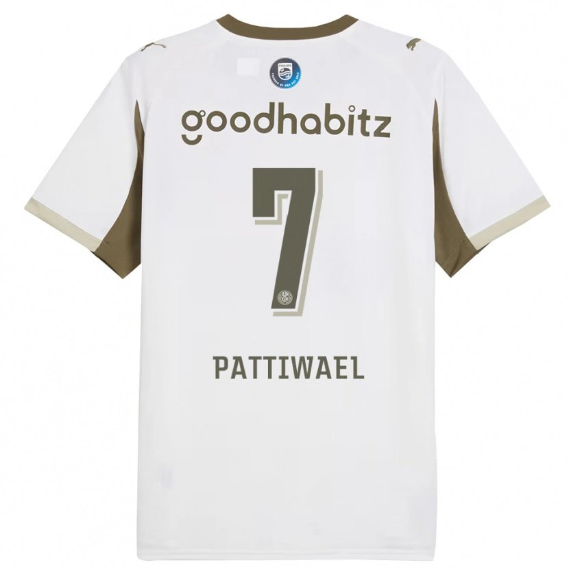Danxen Kinderen Naomi Pattiwael #7 Wit Grijs Thuisshirt Derde Tenue 2025/26 T-Shirt