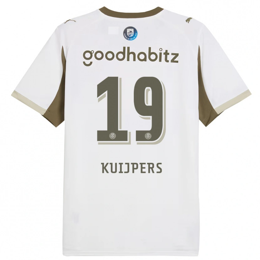 Danxen Kinderen Jeslynn Kuijpers #19 Wit Grijs Thuisshirt Derde Tenue 2025/26 T-Shirt