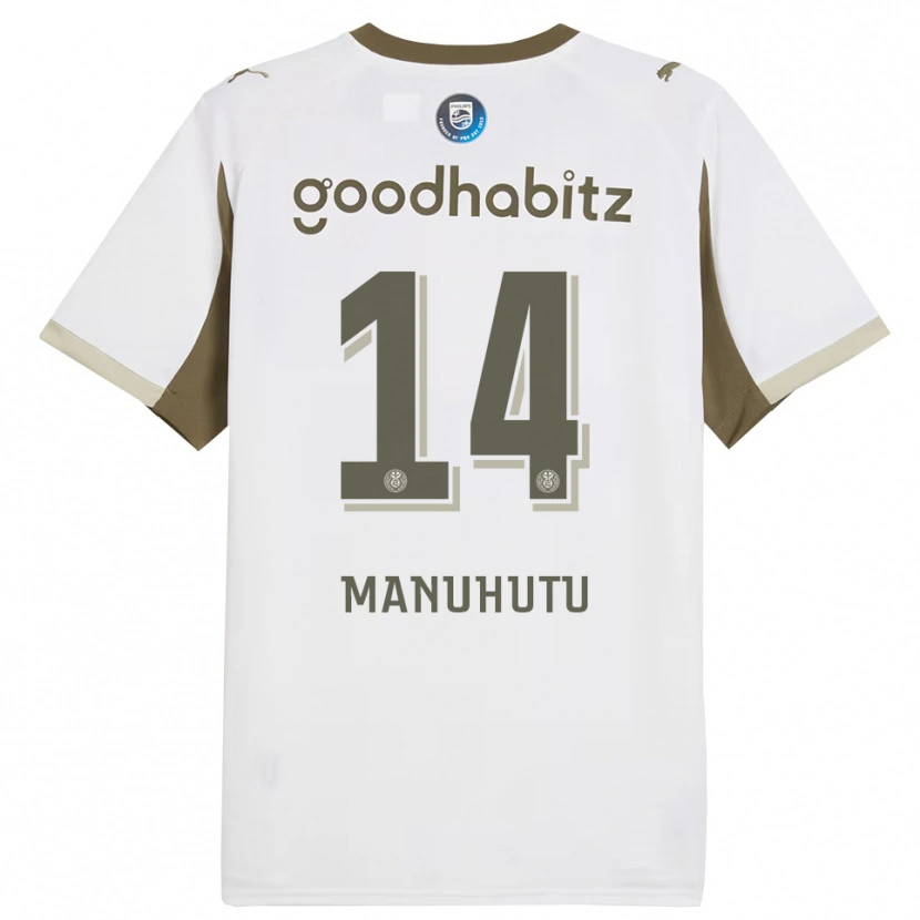 Danxen Kinderen Rivas Manuhutu #14 Wit Grijs Thuisshirt Derde Tenue 2025/26 T-Shirt