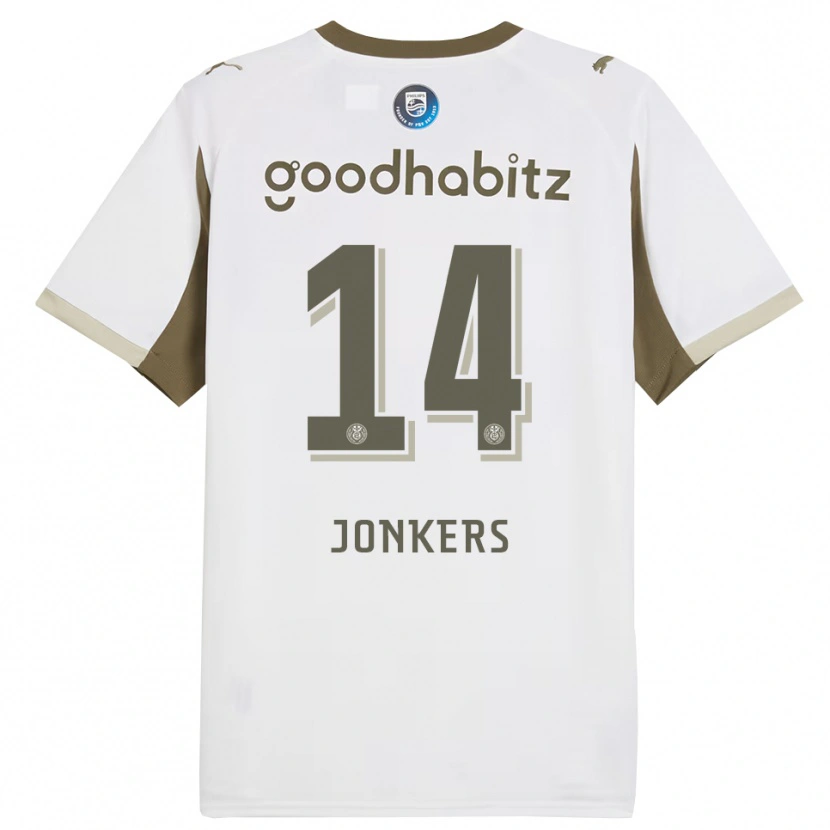 Danxen Kinderen Brent Jonkers #14 Wit Grijs Thuisshirt Derde Tenue 2025/26 T-Shirt