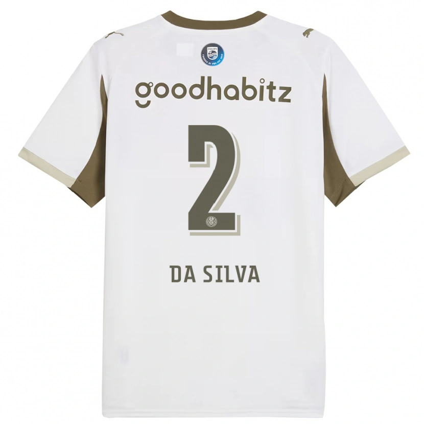 Danxen Kinderen Aston Da Silva #2 Wit Grijs Thuisshirt Derde Tenue 2025/26 T-Shirt