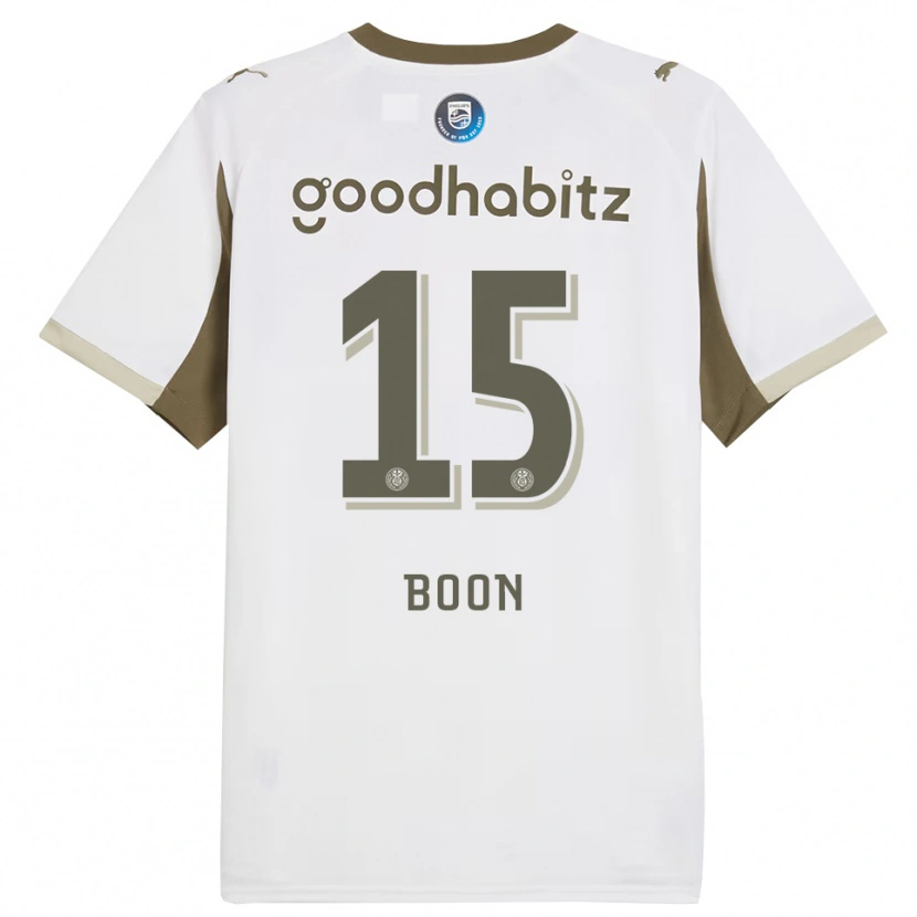 Danxen Kinderen Rens Boon #15 Wit Grijs Thuisshirt Derde Tenue 2025/26 T-Shirt