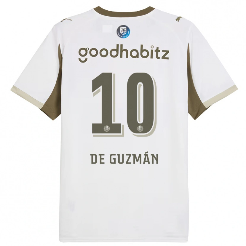 Danxen Kinderen Jaden De Guzmán #10 Wit Grijs Thuisshirt Derde Tenue 2025/26 T-Shirt