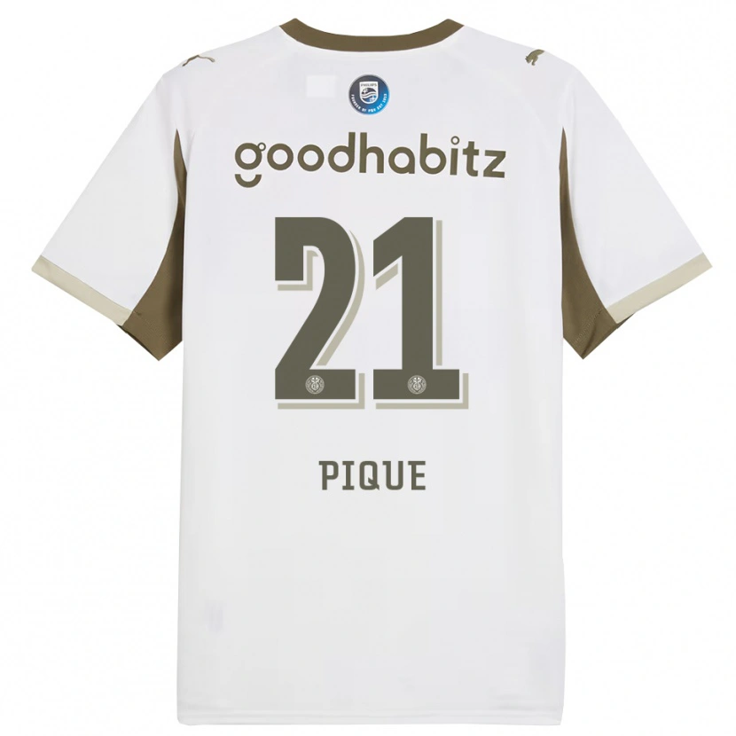Danxen Kinderen Naomi Piqué #21 Wit Grijs Thuisshirt Derde Tenue 2025/26 T-Shirt