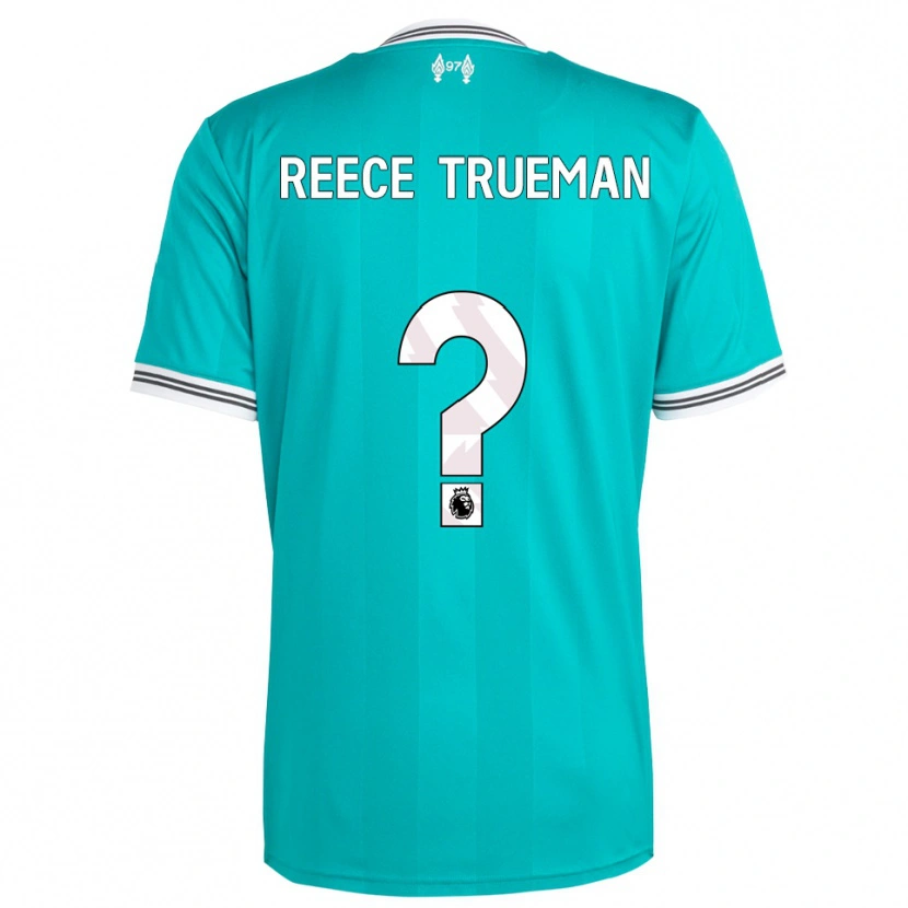 Danxen Kinderen Reece Trueman #0 Groen Wit Thuisshirt Derde Tenue 2025/26 T-Shirt