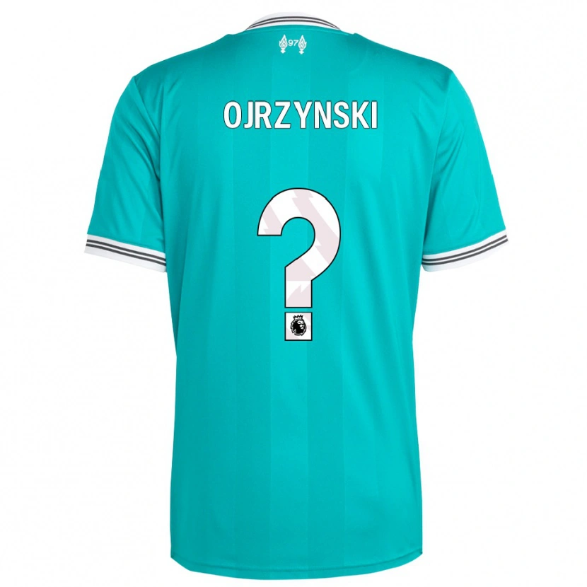Danxen Kinderen Jakub Ojrzynski #0 Groen Wit Thuisshirt Derde Tenue 2025/26 T-Shirt