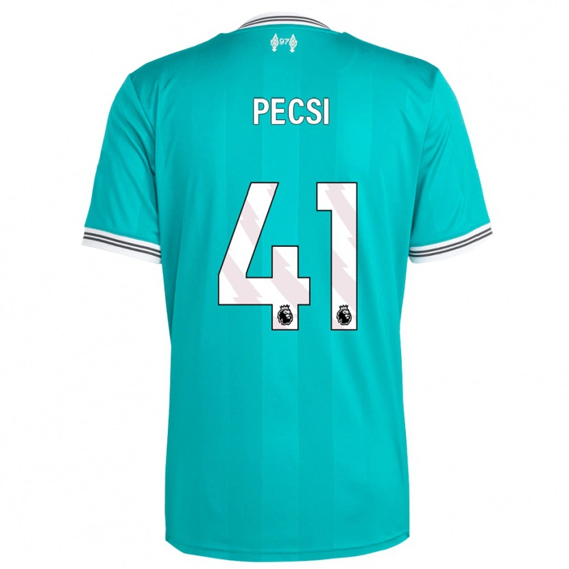 Danxen Kinderen Ármin Pécsi #41 Groen Wit Thuisshirt Derde Tenue 2025/26 T-Shirt
