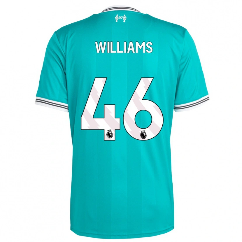 Danxen Kinderen Rhys Williams #46 Groen Wit Thuisshirt Derde Tenue 2025/26 T-Shirt